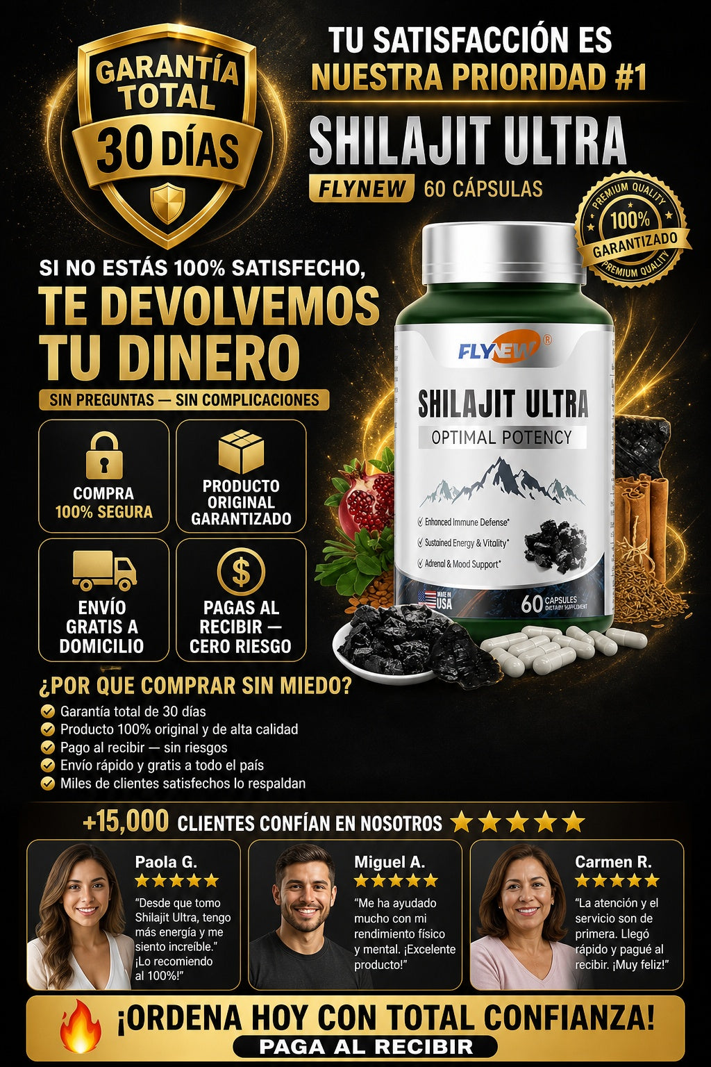Shilajit Ultra Flynew 60 Capsulas - imagen 9