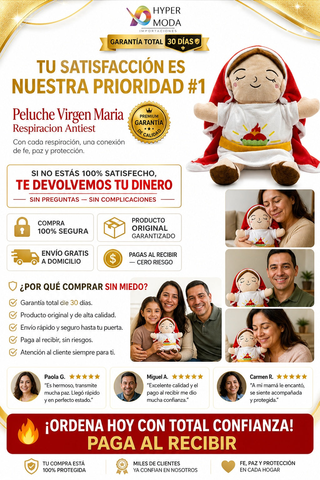 Peluche Virgen Maria Respiracion Antiest - imagen 9