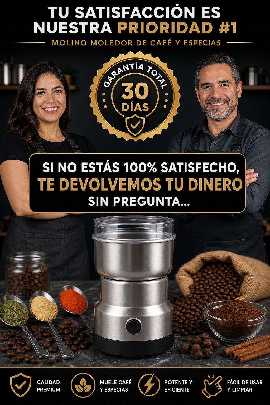 Molino Moledor De Cafe Y Especias - imagen 9
