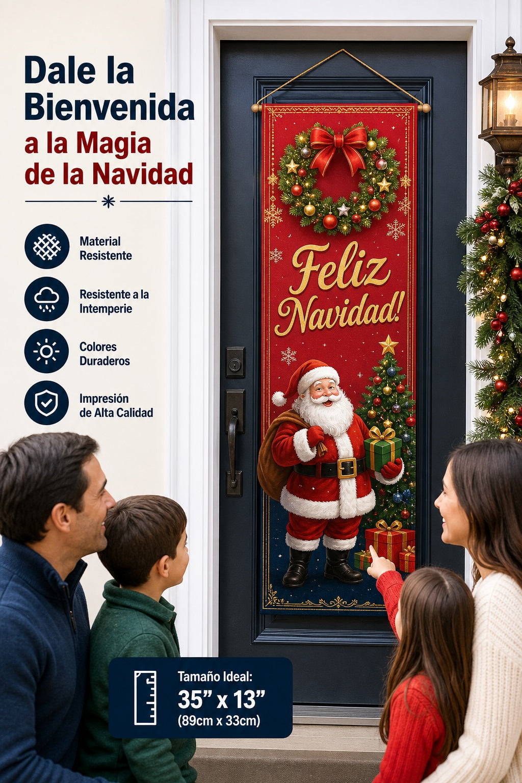 Funda Para Puerta Navidena Decorativa - imagen 9