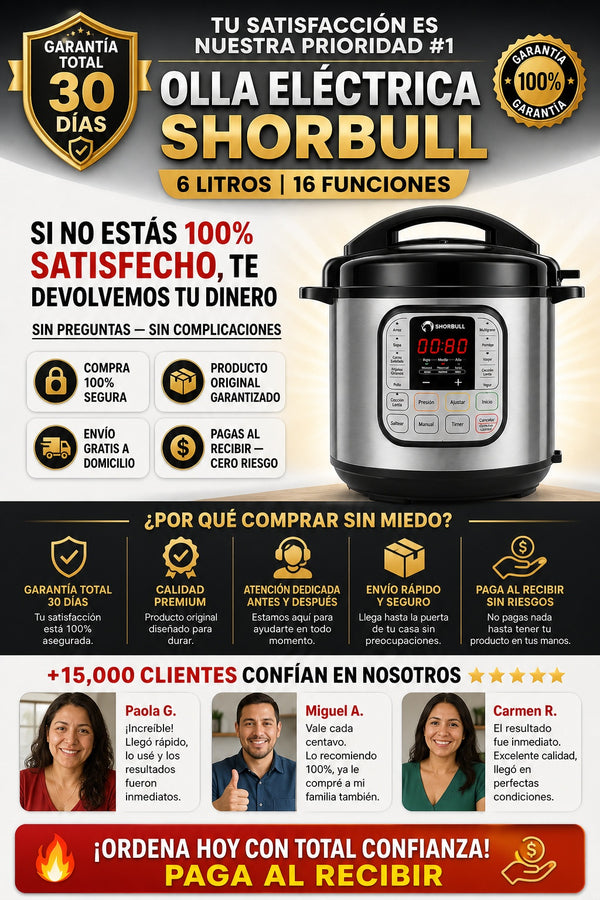 Olla Electrica Shorbull 6 lITROS16 Funciones - imagen 9