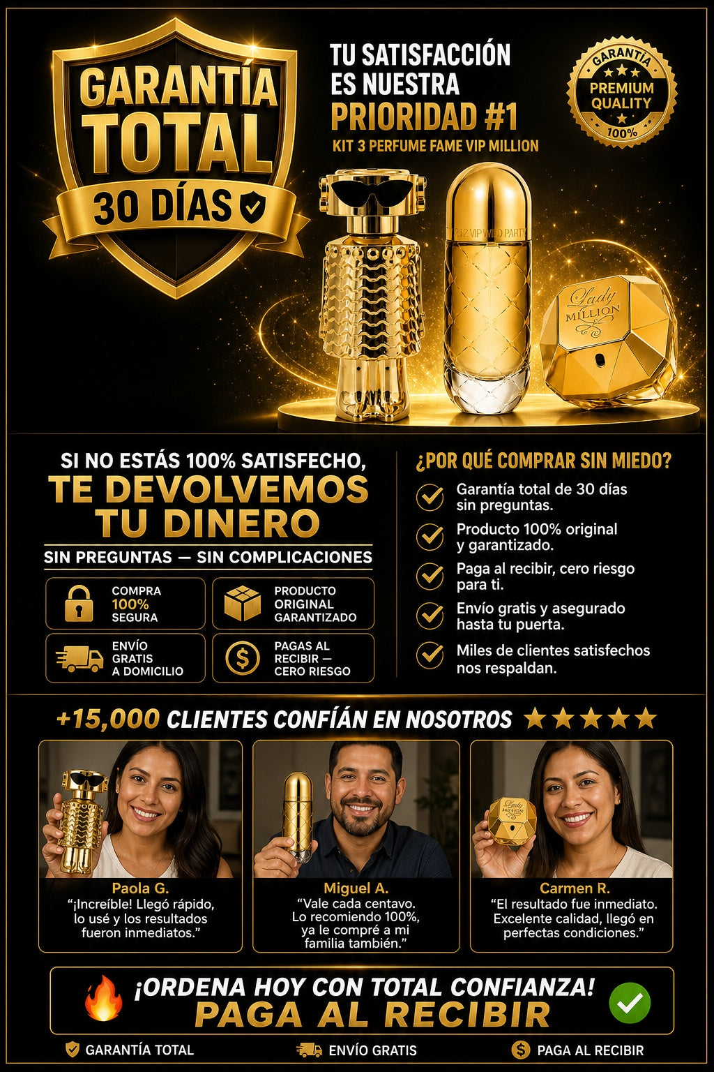 Kit 3 Perfume Fame Vip Million - imagen 9