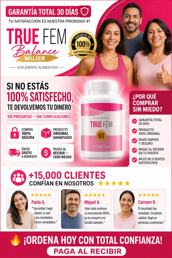 Suplemento True Fem Balance Mujer 60 Cap - imagen 9