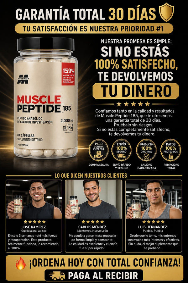 Suplemento Muscle Peptide 84 Capsulas - imagen 9