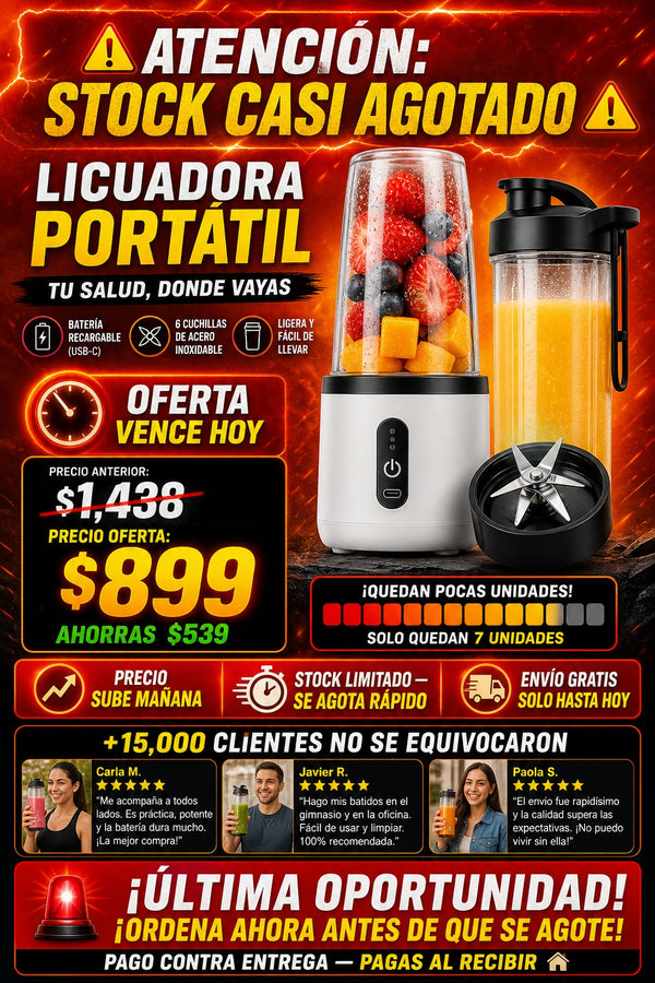 Licuadora Portatil Con Vaso Mezclador - imagen 10