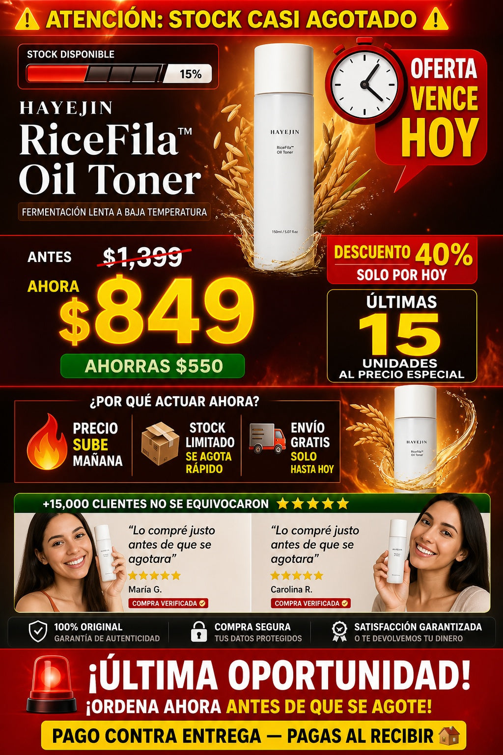 Tonico Facial Hayejin Aceite Arroz - imagen 10