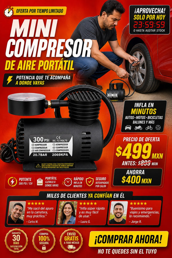 Mini Compresor De Aire Portatil - imagen 10