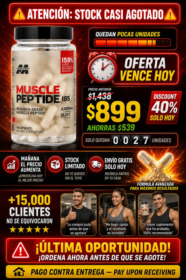 Suplemento Muscle Peptide 84 Capsulas - imagen 10