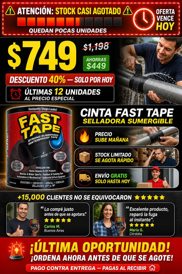 Cinta Fast Tape Selladora Sumergible - imagen 10
