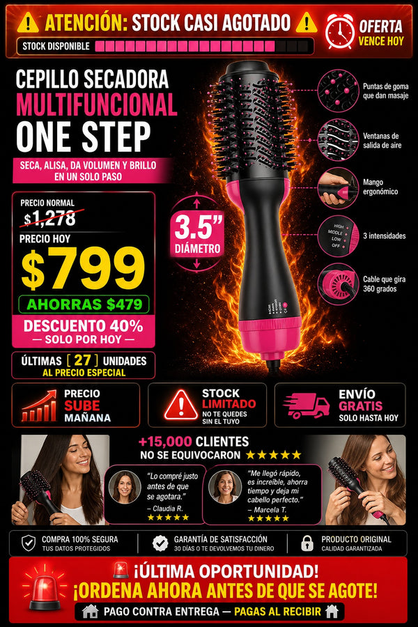 Cepillo Secadora Multifuncional One Step - imagen 10