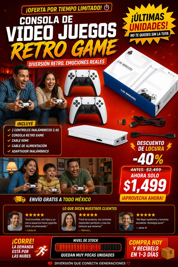 Consola De Videojuegos Retro Game - imagen 10
