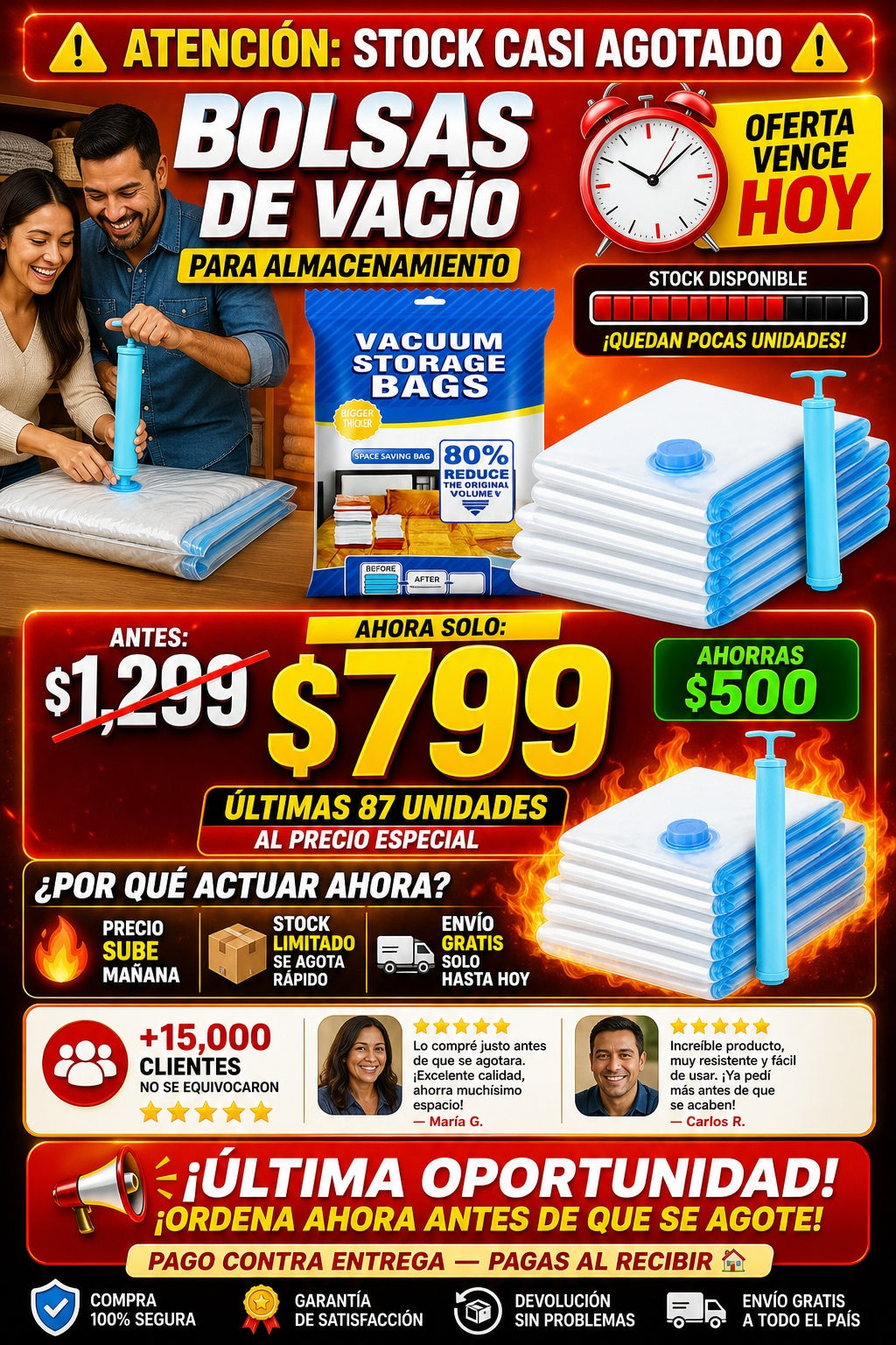 6 Bolsas Al Vacio Con Bomba Almacenamiento oferta 2x1 compra un paqute de 6 y recibe el segundo gratis total 12 bolsas y 2 bombas - imagen 10