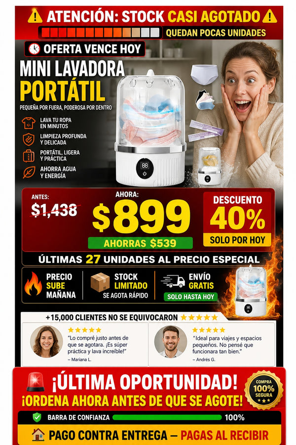 Mini Lavadora Portatil Para Ropa Interio - imagen 10