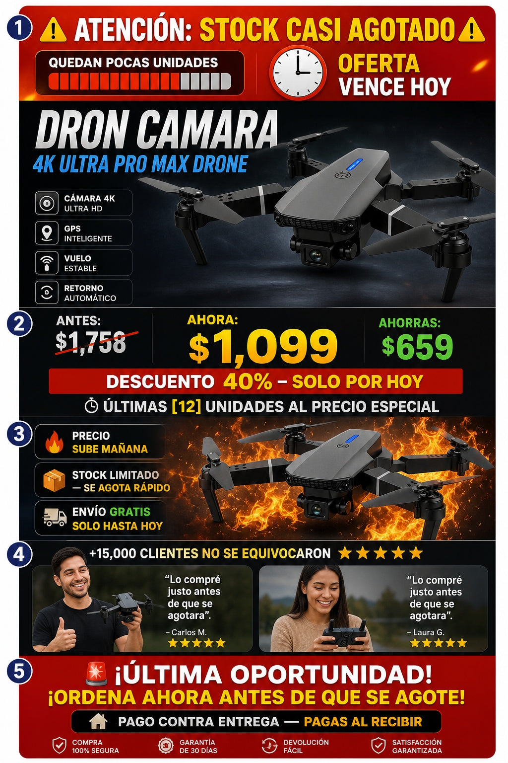 Dron Camara 4k Ultra Pro Max Drone - imagen 10