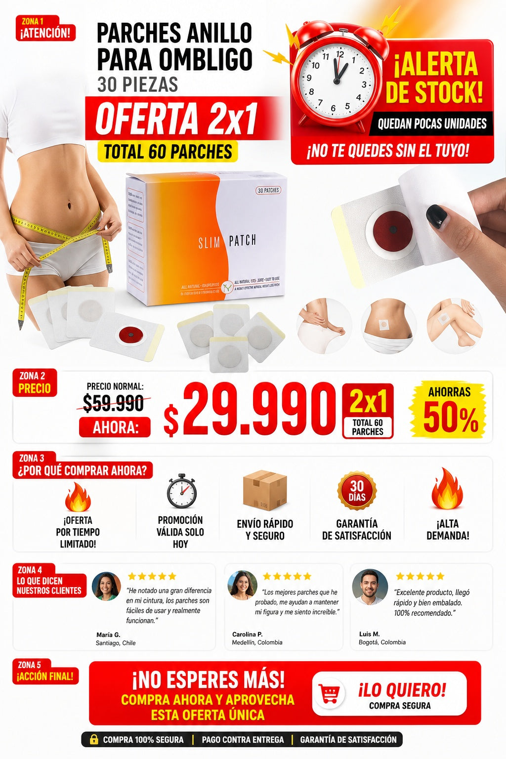 Parches Anillo Para Ombligo 30 piezas oferta 2x1 total 60 parches - imagen 10