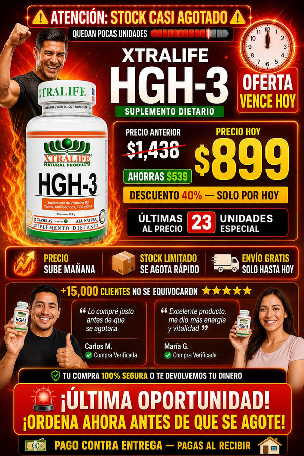Suplemento Xtralife Hgh3 Crecimiento - imagen 10
