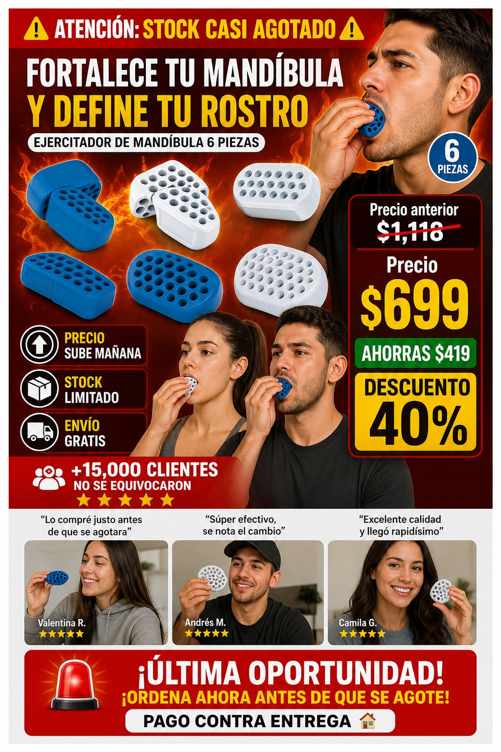 Ejercitador De Mandibula 6 Pcs - imagen 10
