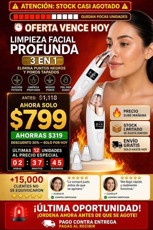 Limpieza Facial Profunda 3 en 1 — Elimina Puntos Negros y Poros Tapados - imagen 10