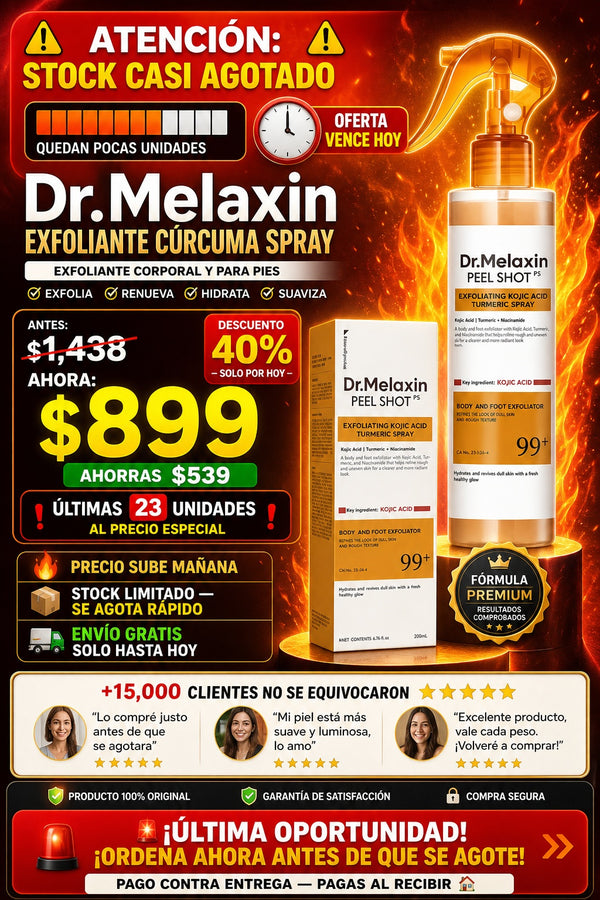Spray Dr. Melaxin Exfoliante Curcuma - imagen 10