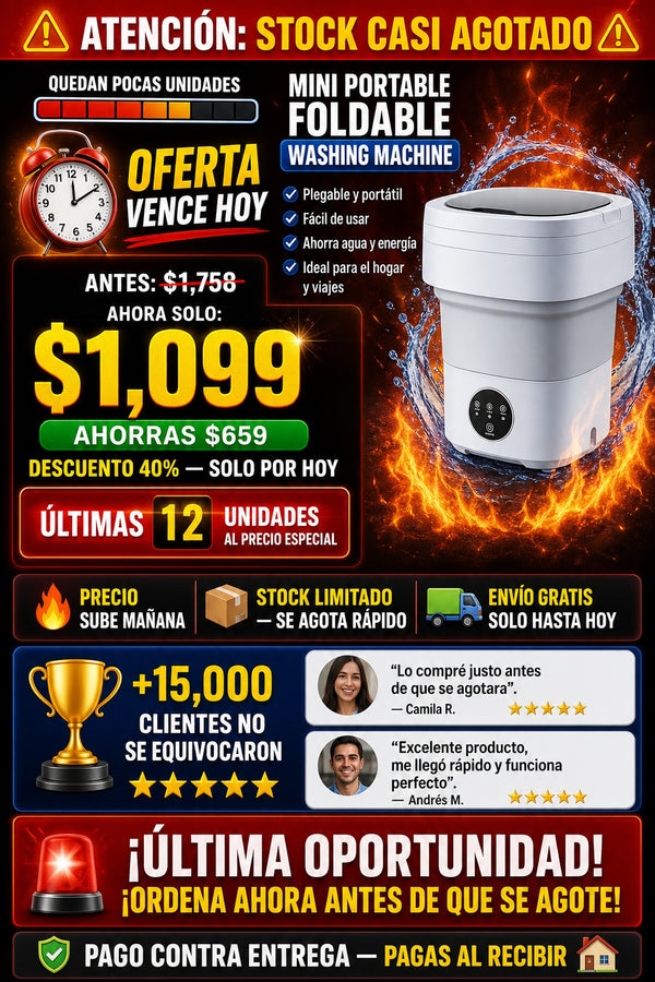 Mini Lavadora Portatil Plegable - imagen 10