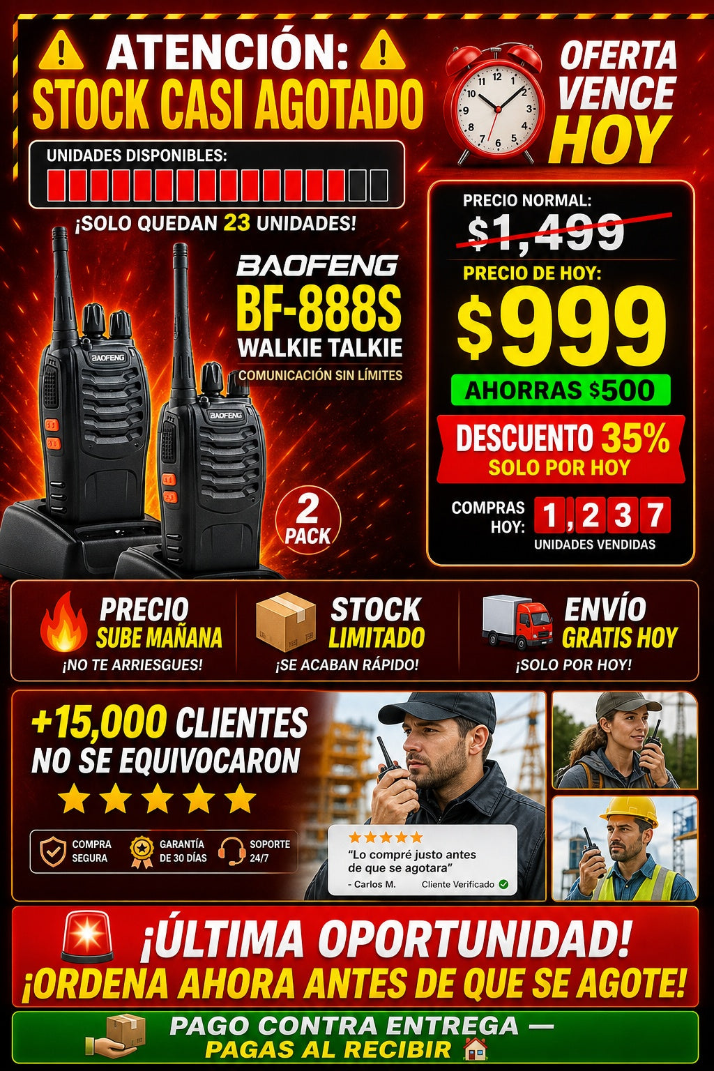 Radios Walkie Talkie Bf888s Recargables - imagen 10