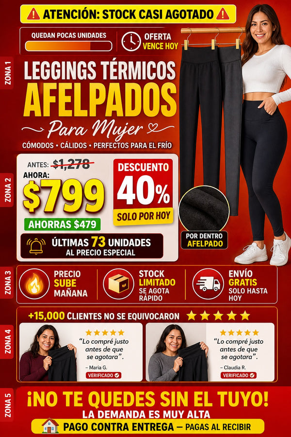 Leggings Termicos Afelpados Para Mujer - imagen 10