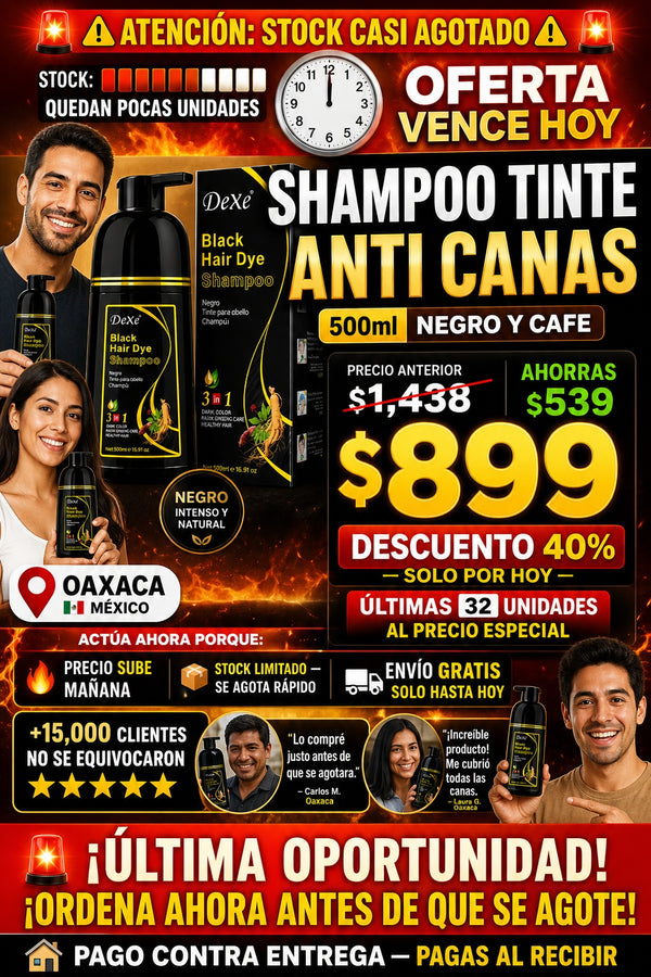 Shampoo Tinte Anti Canas 500ml NEGRO Y CAFE - imagen 10
