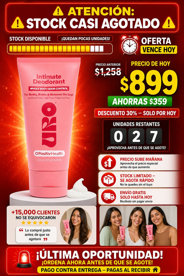 Uro Gel Crema Desodorante Íntima – Controla el mal olor y siéntete fresca todo el día - imagen 10