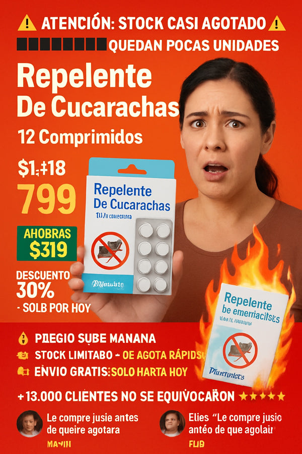 Repelente De Cucarachas 12 Comprimidos - imagen 10