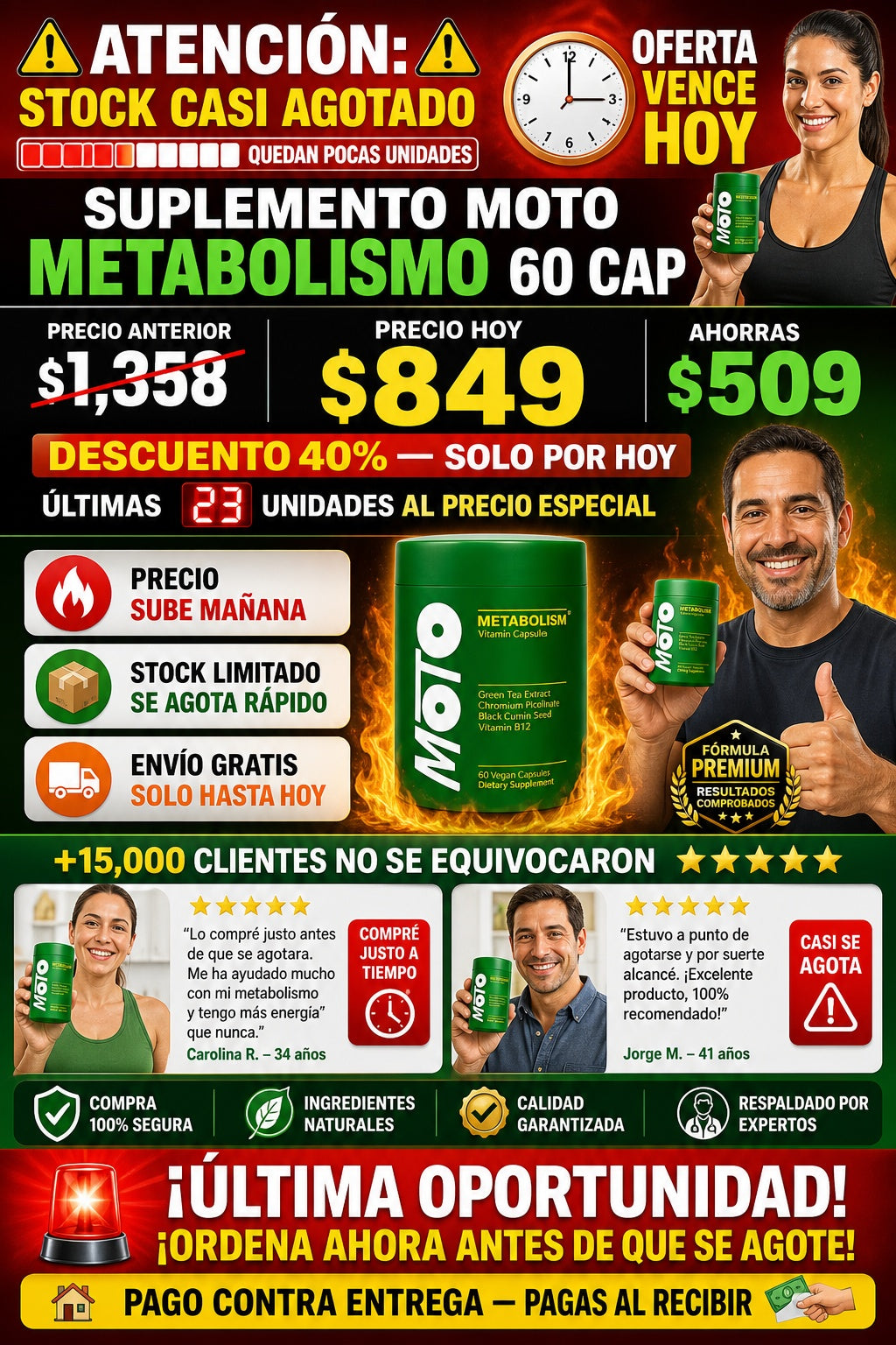 Suplemento Moto Metabolismo 60 Cap - imagen 10