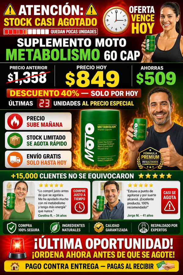 Suplemento Moto Metabolismo 60 Cap - imagen 10