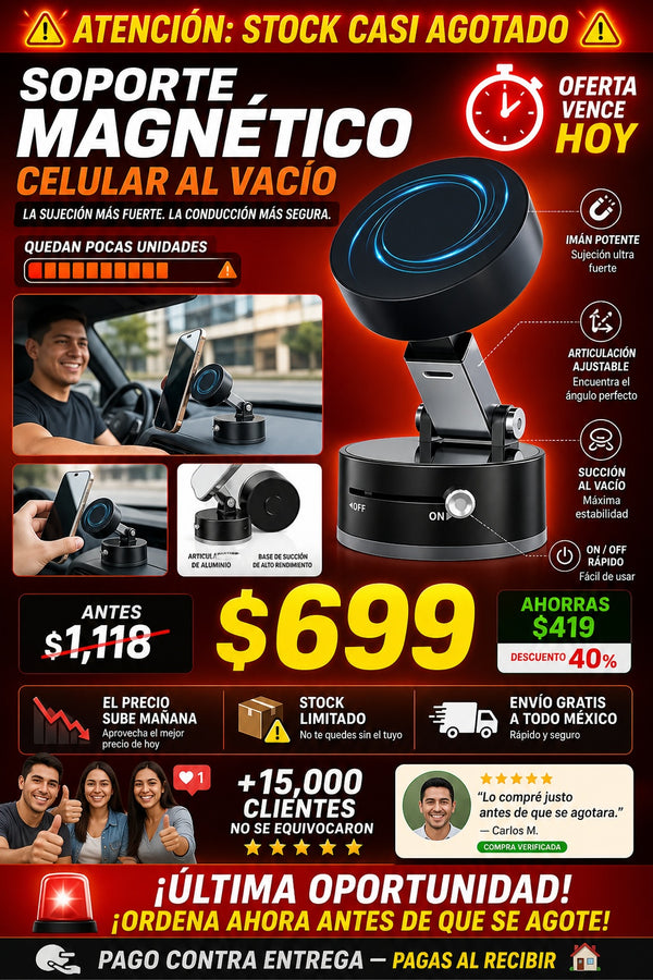 Soporte Magnetico Celular Al Vacio - imagen 10
