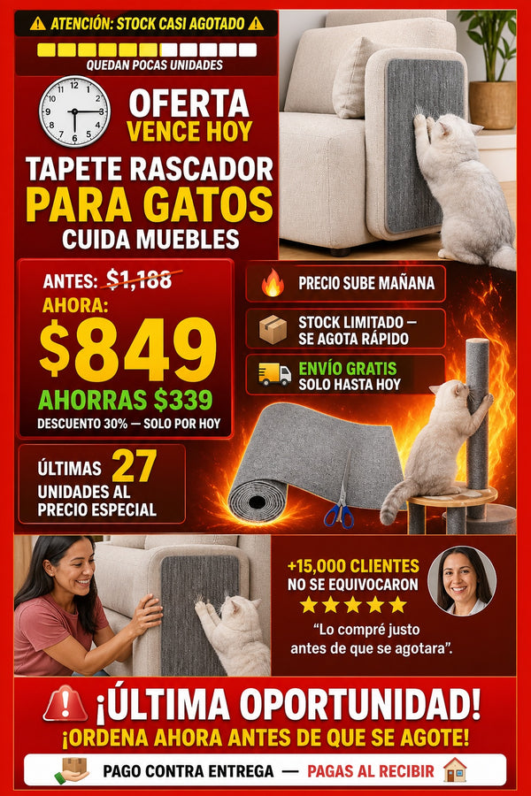 Tapete Rascador Para Gatos Cuida Muebles - imagen 10