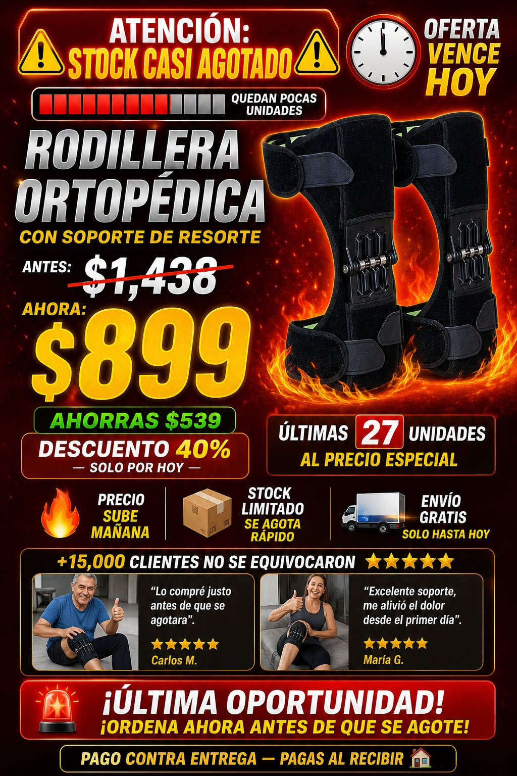 Rodillera Ortopedica Con Resorte - imagen 10