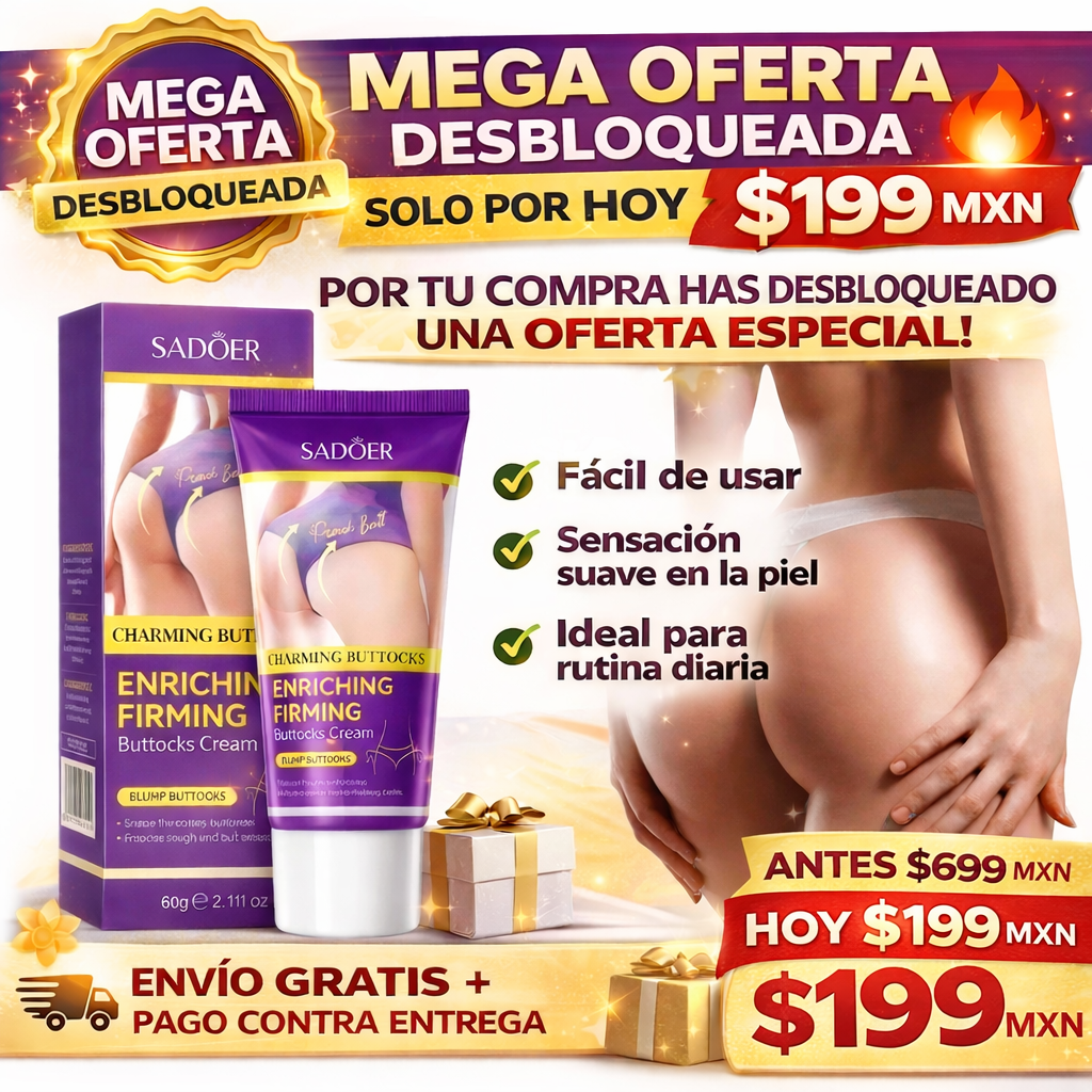 Crema reafirmante aumenta levanta Gluteo