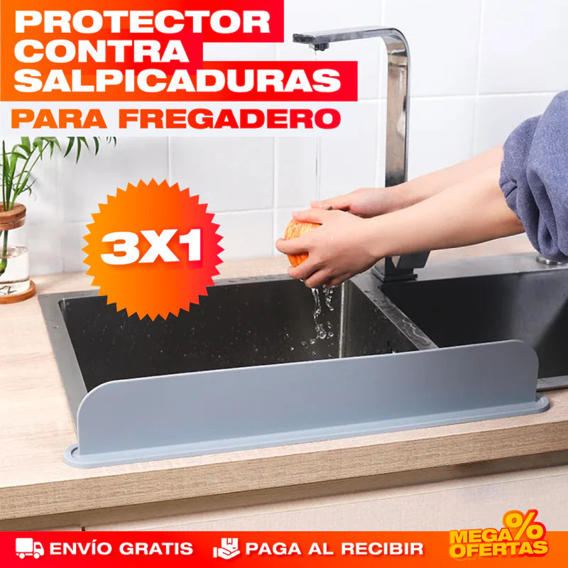 Protector Antisalpicaduras para Fregadero | Cocina Limpia y Sin Regueros