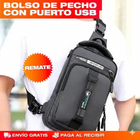 BOLSO CRUZADO CON PUERTO USB ✅
