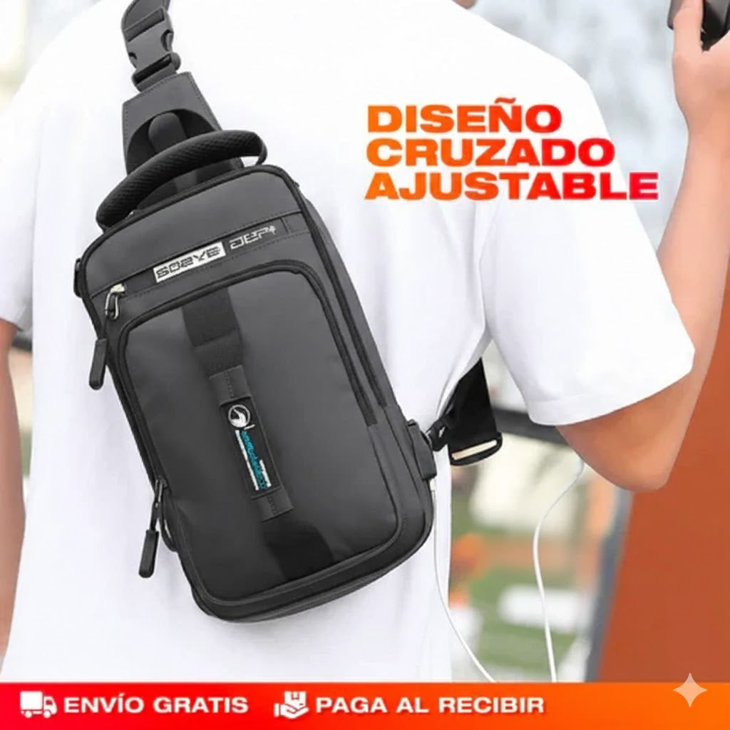 BOLSO CRUZADO CON PUERTO USB ✅