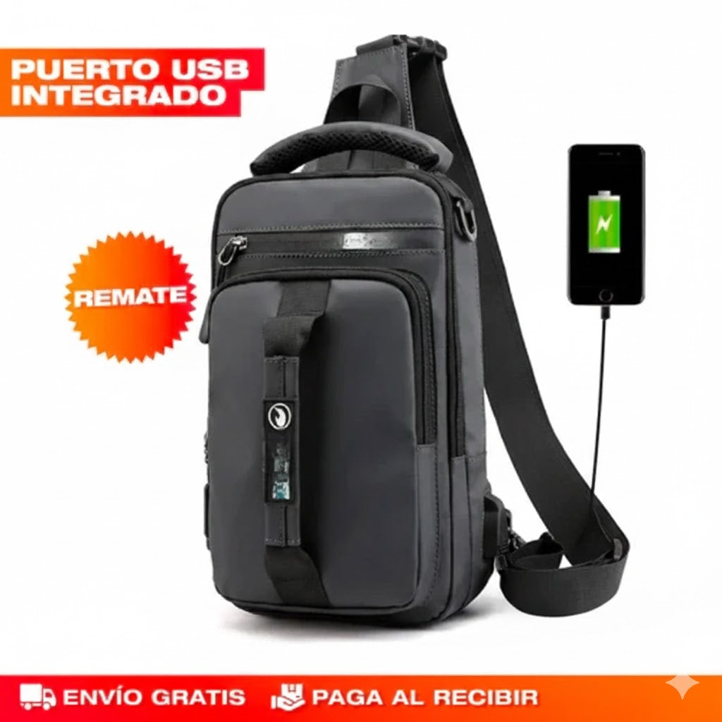 BOLSO CRUZADO CON PUERTO USB ✅